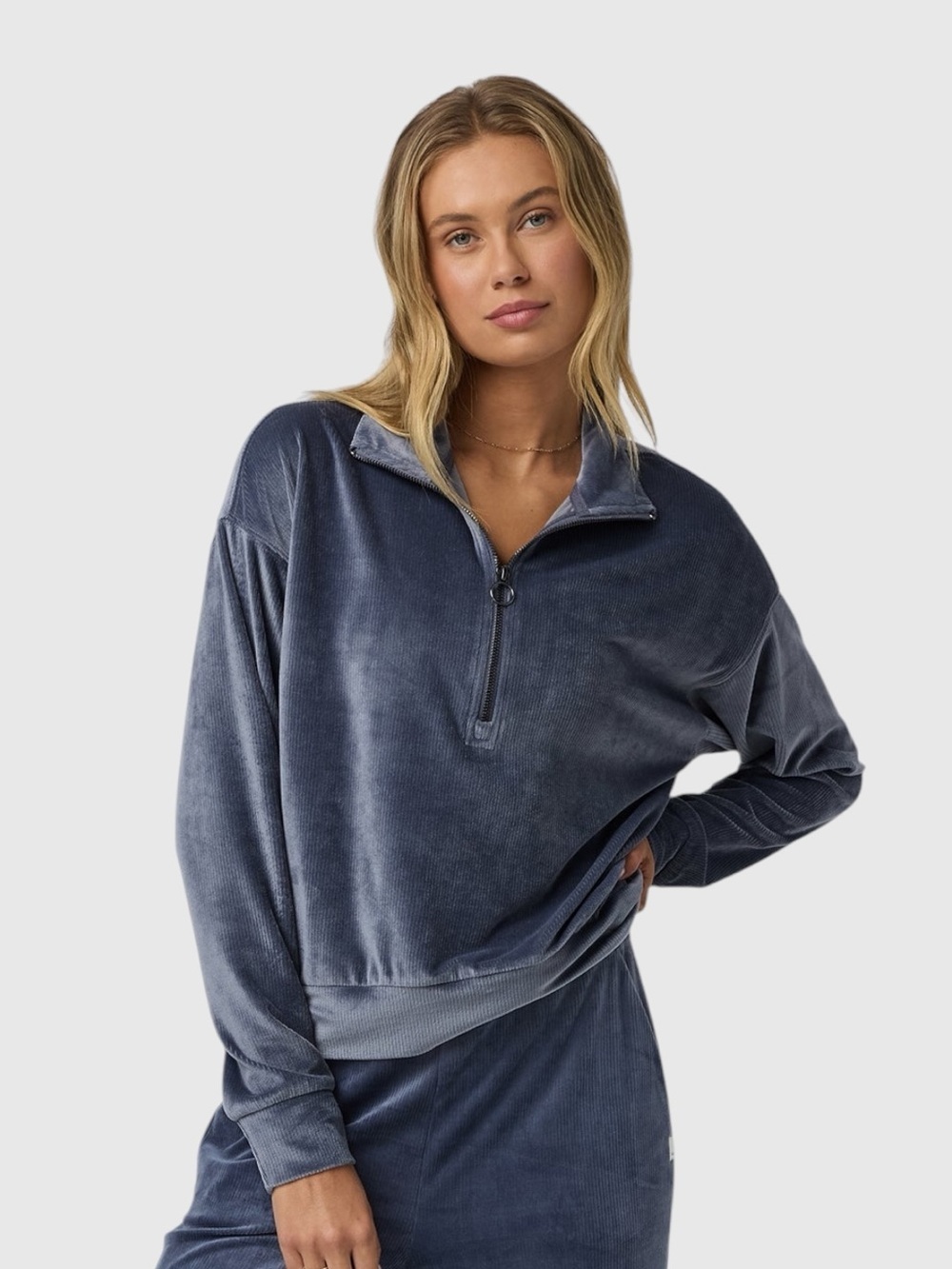 Vuori Haven Half Zip in Azure XL